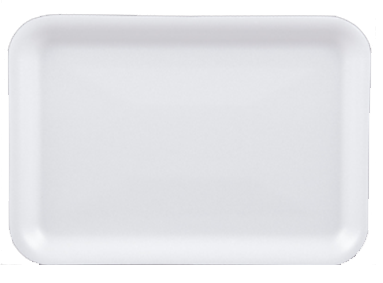 White Foam Tray (8.4" x 5.9" x 1.25") #2 - Case - 500 Units