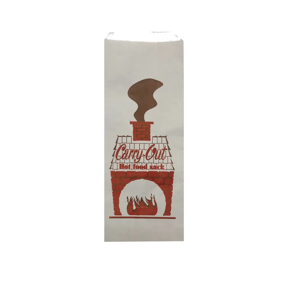 Foil Hot Food Bag 500 Ct Quart 5 "x 3.25" x 12 " - Caso - 500 unidades