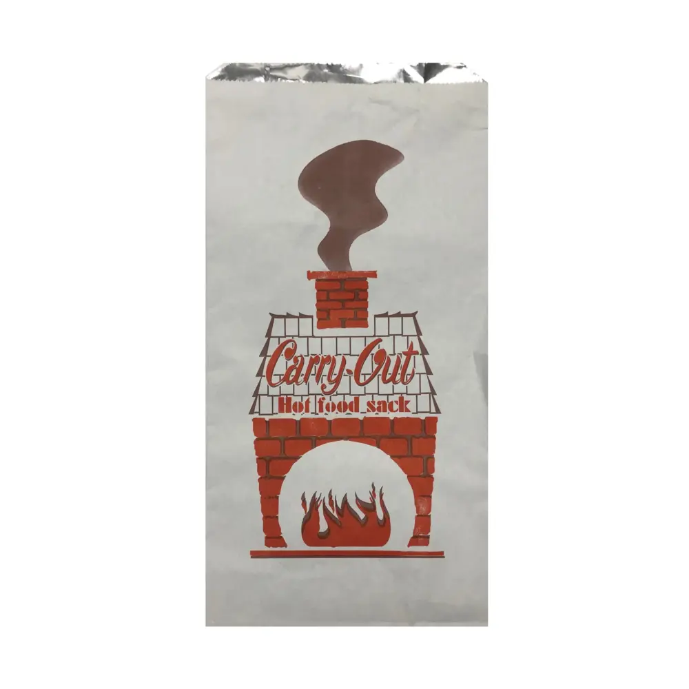 Foil Hot Food Bag 500 Ct Half Gallon 7.25 "x 3" x 14 " - Caso - 500 unidades
