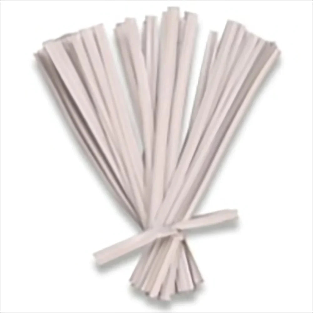 White Vegetable Tie 2000 ct 4" - Case - 1 Units