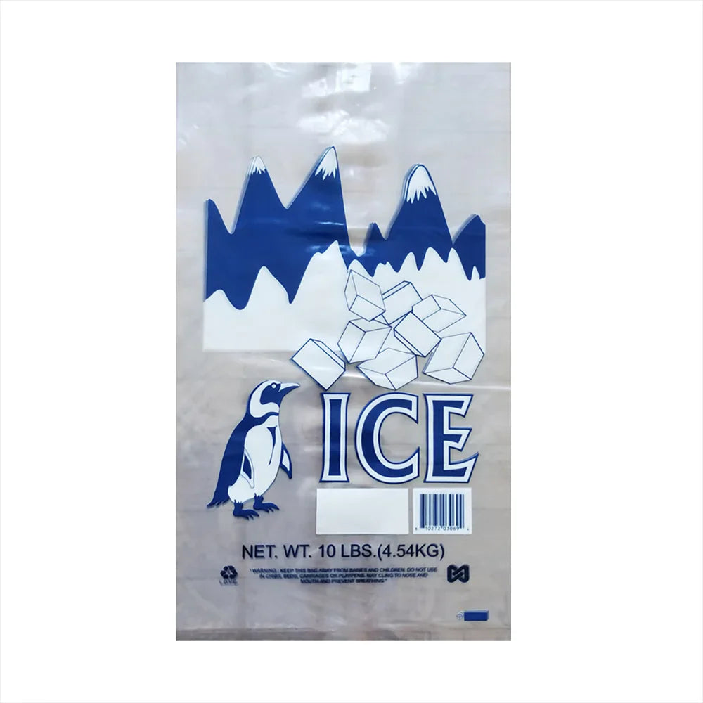 Ice Bag Plastic 12" x 22" 10 lb - Case - 1000 Units