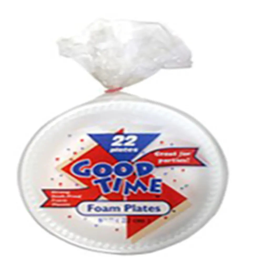 Good Time Foam Plate 22ct 8 7/8" - Case - 24 Units
