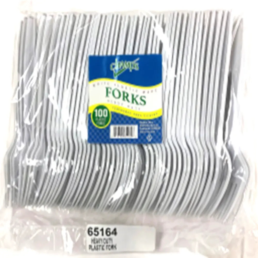 Champs White Fork Heavy Duty 100 lrg - Case - 10 Units