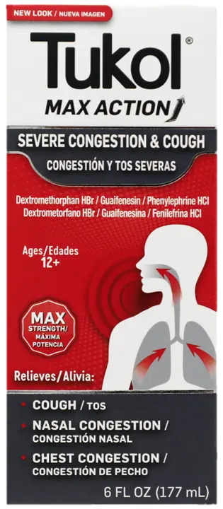 Tukol Adult Max-A Severe Congestion&Cough 6 oz - Case - 3 Units