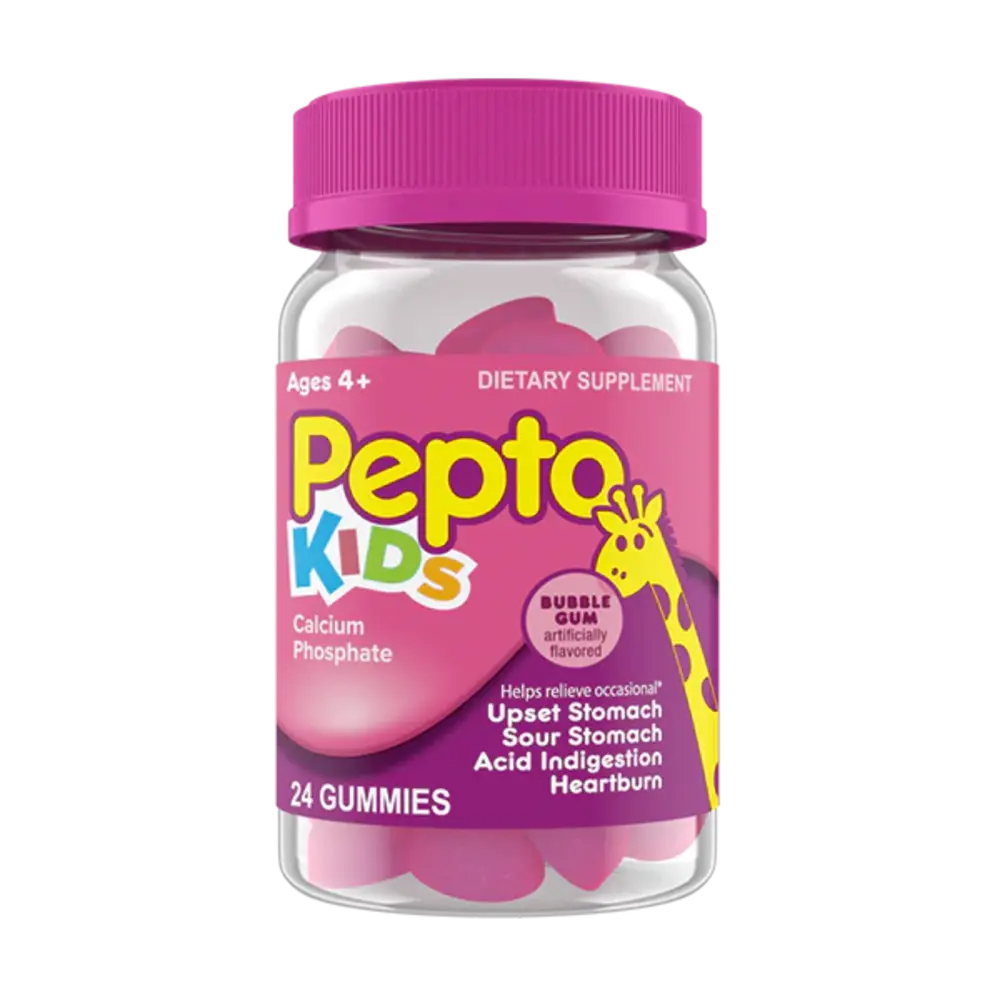 Pepto Kids Gummies Bubble Gum Flavor 24 ct - Case - 3 Units
