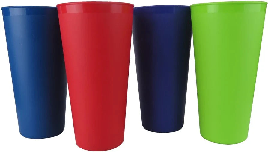 Plastic Drinking Cup Asst. Colors 32 oz - Case - 12 Units