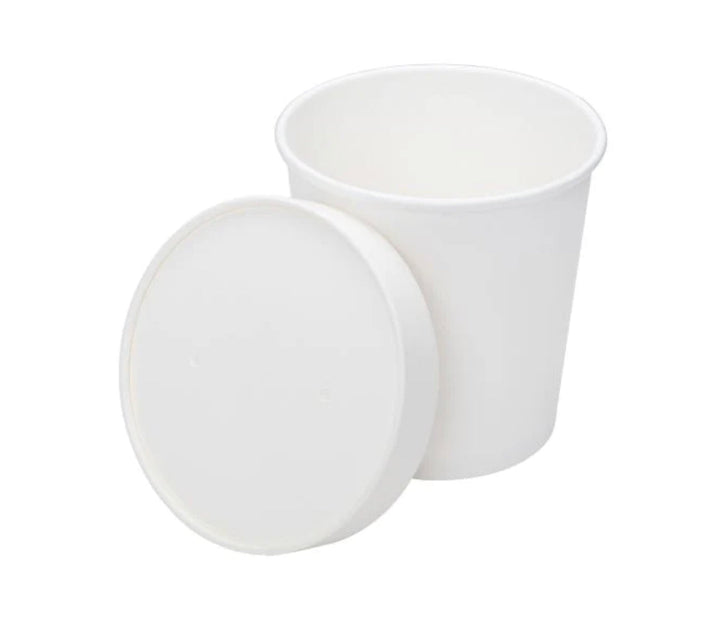 6-16 oz Paper Lid for Gourmet Paper Cold/Hot Food Containers (96mm) - 1,000 pcs