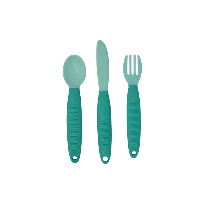 Utensilios de comer bebés ocupados