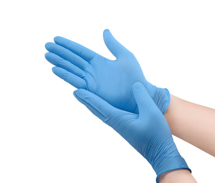 Guantes de examen de nitrilo de quimioterapia - azul