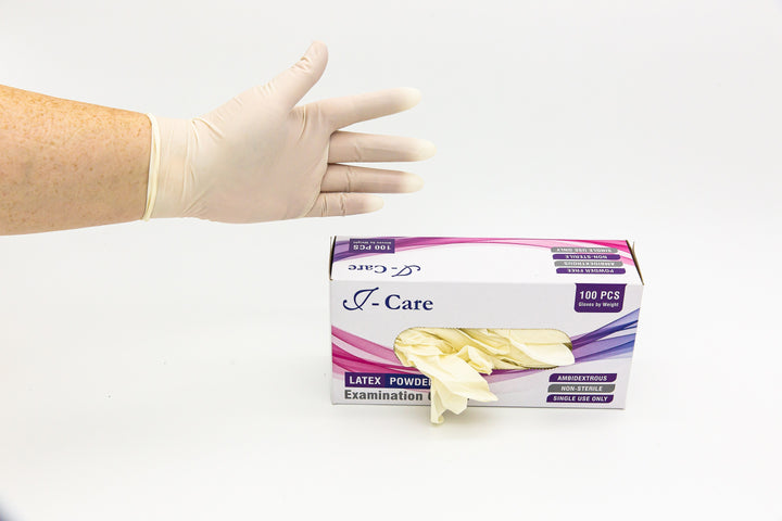 Guantes de examen de látex j-cuidado
