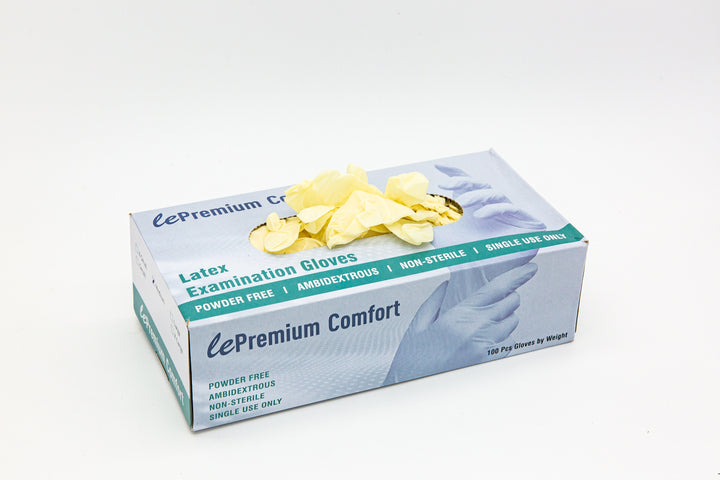 Guantes de examen de látex Lepremium - sin polvo