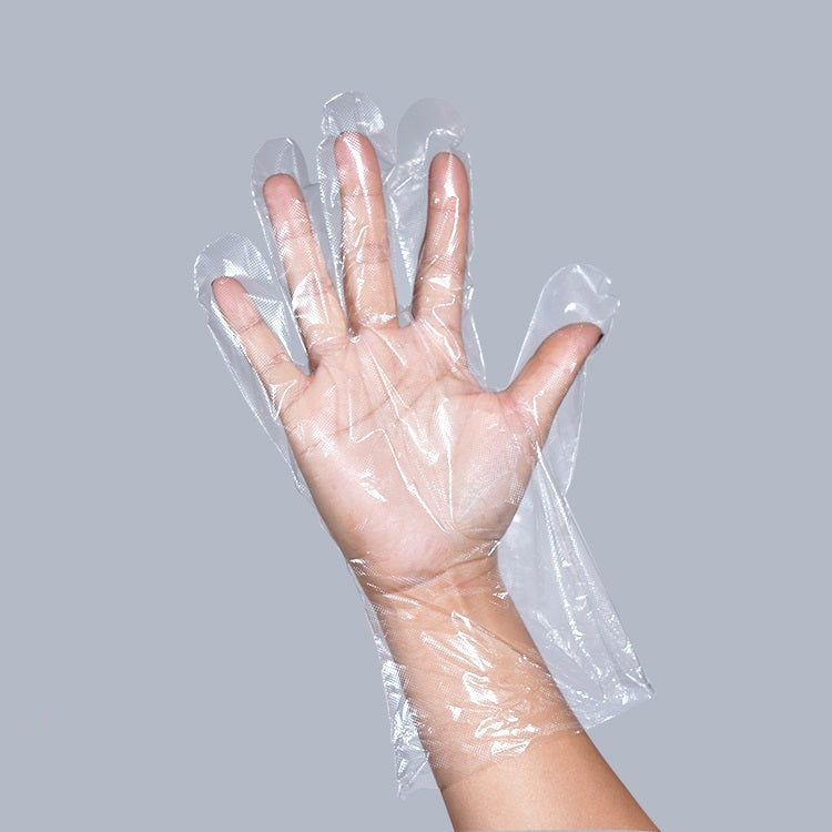 Guantes de CPE de grado de alimentos de fundición de cha poly