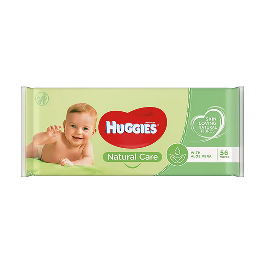 Huggies Baby Wipes Natural Care W/Aloe 56 ct - Case - 10 Units