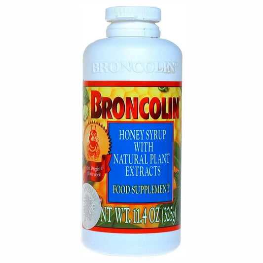 Broncolin Cough Regular Honey Syrup 11.4 oz - Case - 6 Units