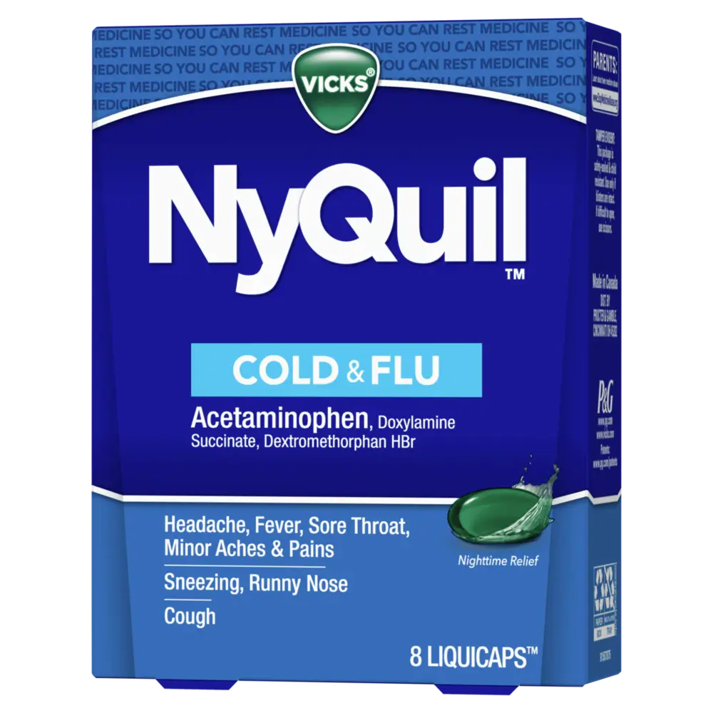 Vicks Nyquil Cold & Flu Multi-symptom Relief 8 ct - Case - 6 Units ...