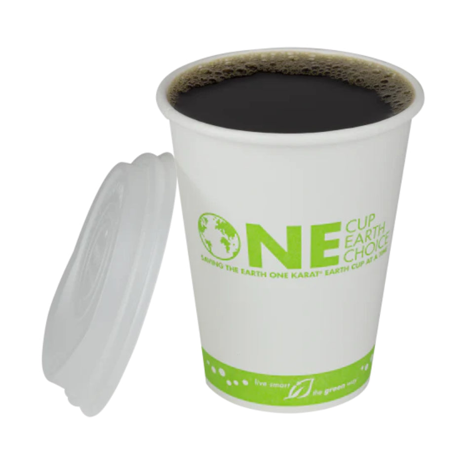 Eco Paper Hot Cup, Lined with PLA, 90mm, Earth Print, 16oz, 1000 Pcs