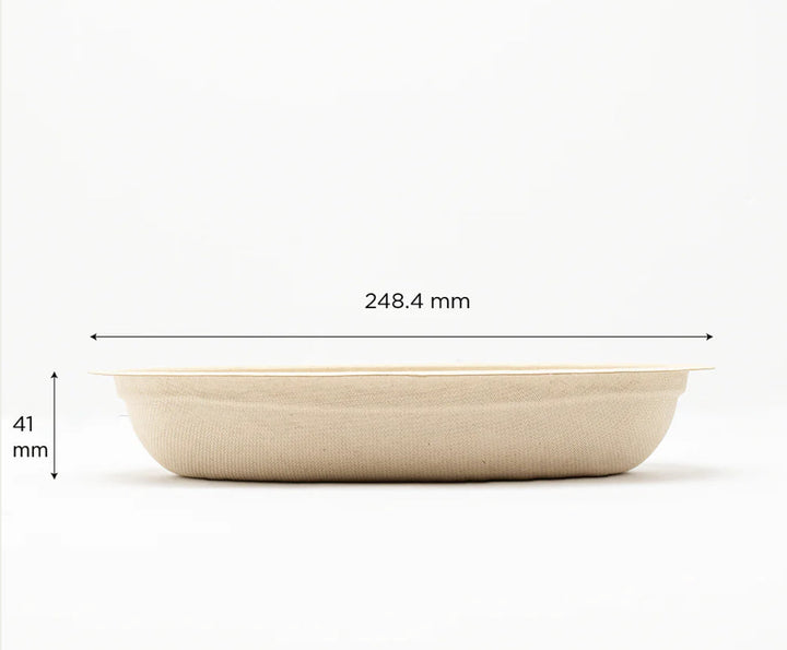 Bagasse Burrito Bowl 28oz, Natural PFAS Free - 300 pcs