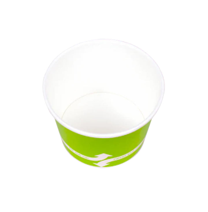 16 oz Double Poly Paper Food Container, Green, (112mm) - 1000 Pcs