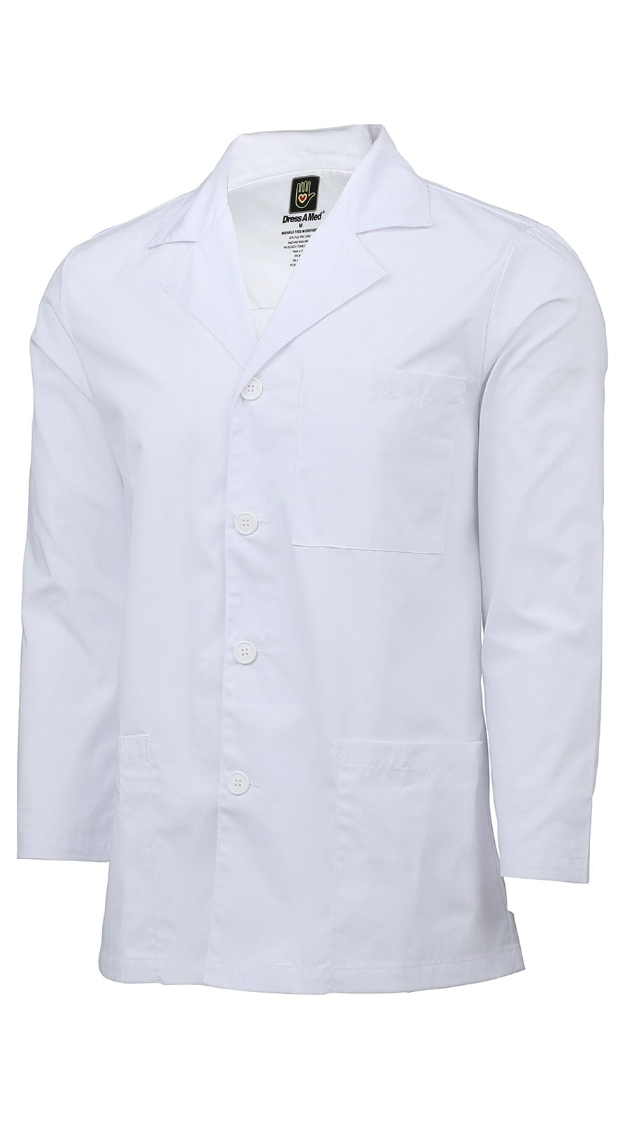 Men's Multi-Pocket Short Lab Coat Medical Uniform