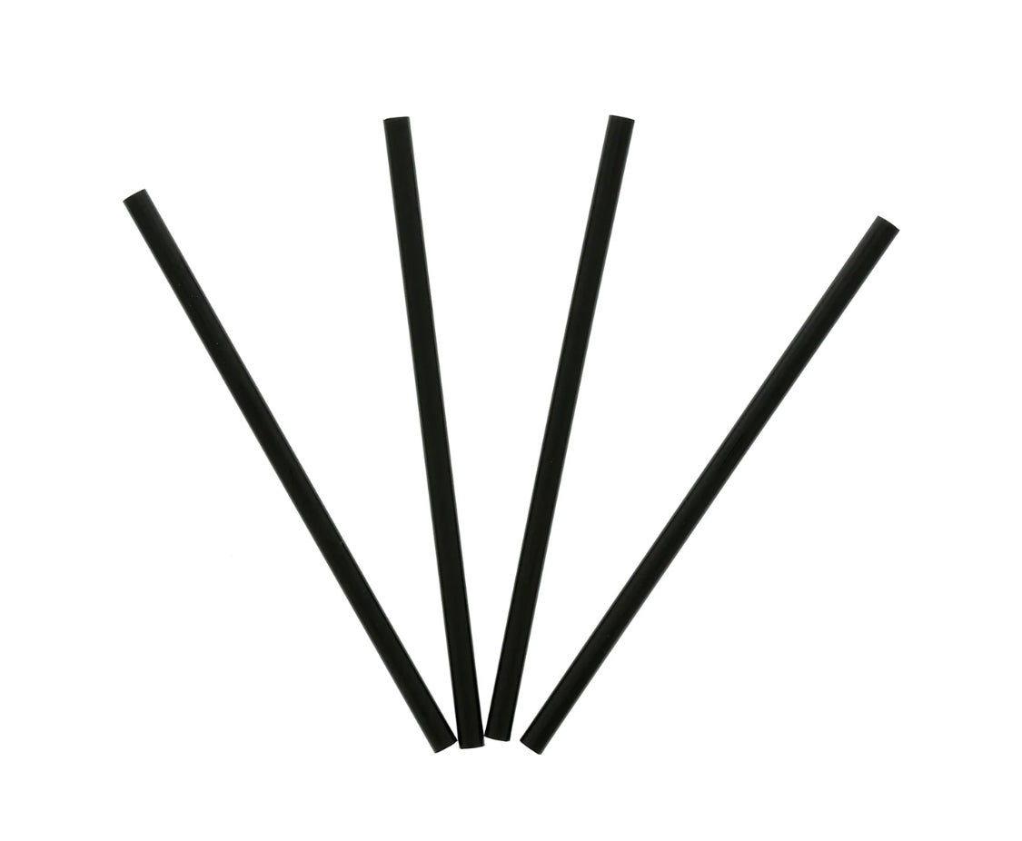 Straw, 5.75 ", jumbo, desenvuelto, negro, 12,500 pcs