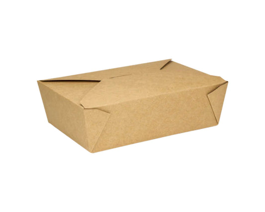 Fold-To-Go Boxes #4, 110 fl oz, Kraft - 160 pcs