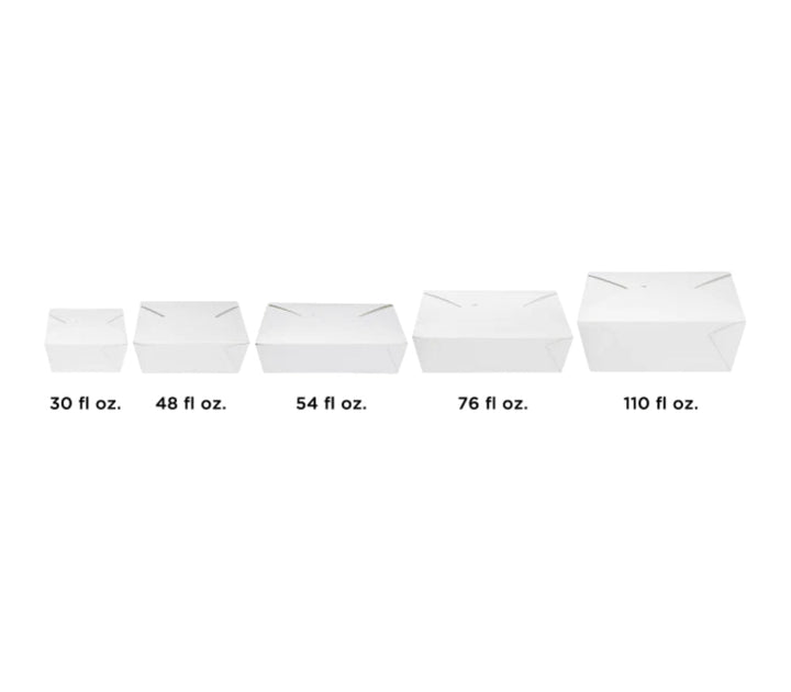 Fold-To-Go Box, #1, 30 fl oz, White - 450 pcs