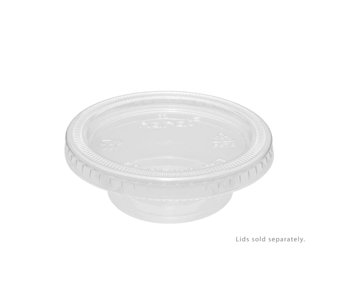 Tazas de porciones de 1 oz de sentadilla, plástico PP, transparente - 2,500 PCS