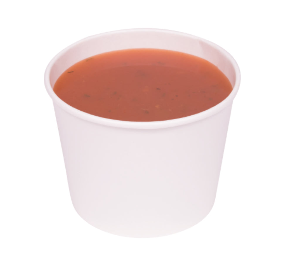 28 oz Double Poly Paper Hot/Cold Food Container, White, (142mm) - 600 Pcs