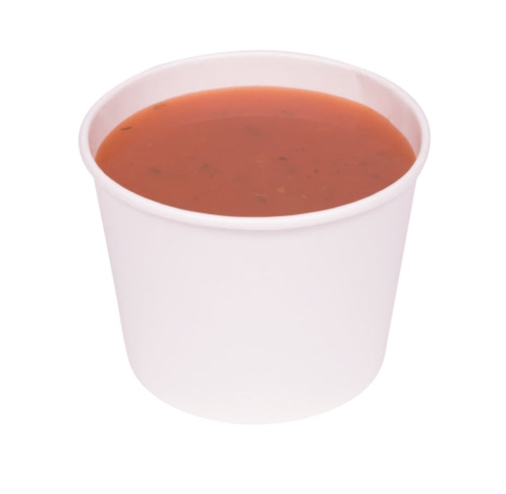 16 oz Double Poly Paper Hot/Cold Food Container, White, (112mm) - 1000 Pcs