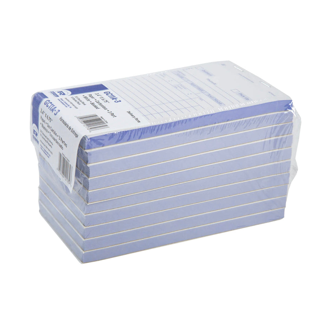 Delivery Form, 3 Ply Carbonless, Booked, 14 Lines, 50/50