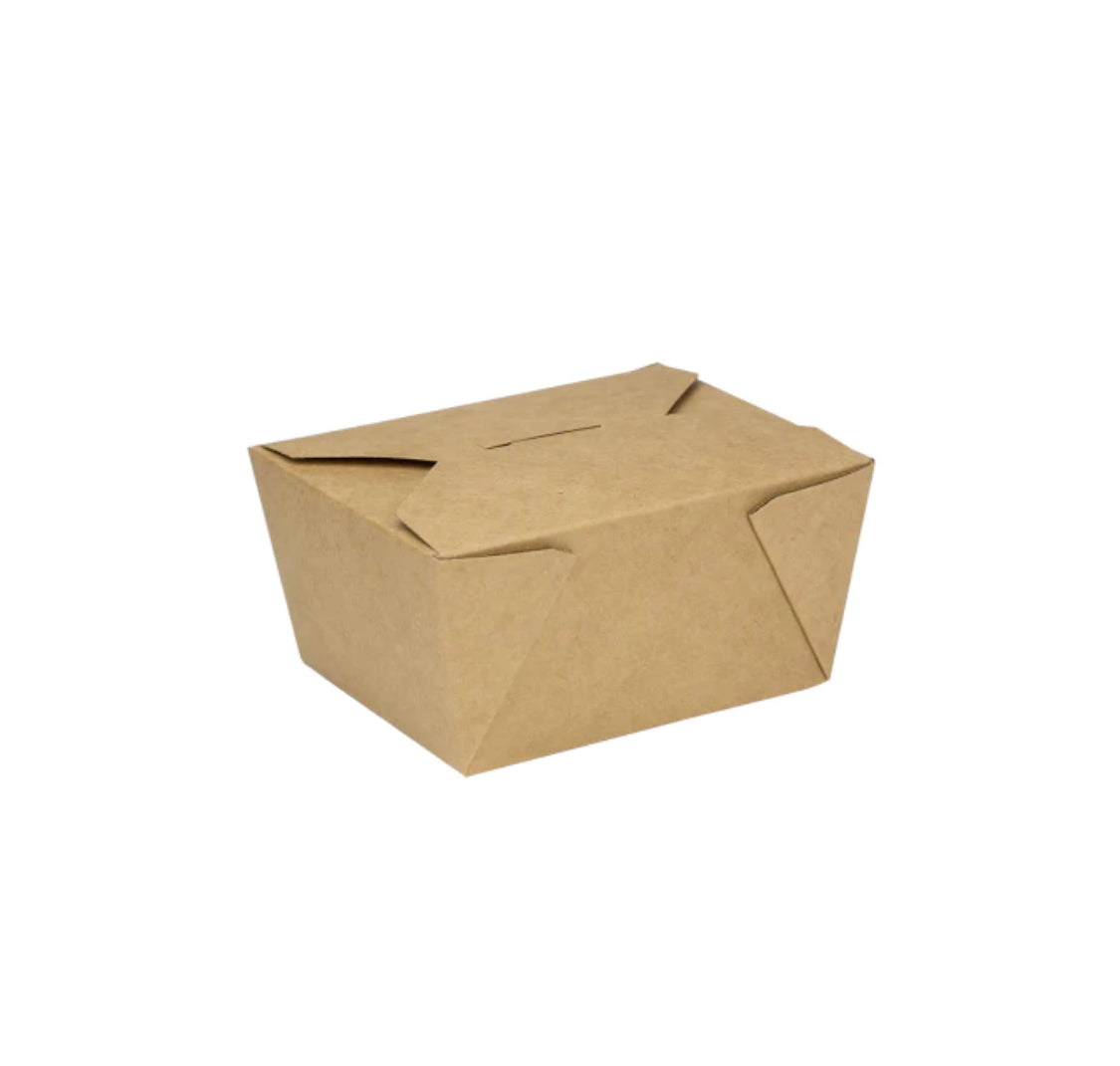 Fold-To-Go Boxes #1, 30 fl oz, Kraft - 450 pcs