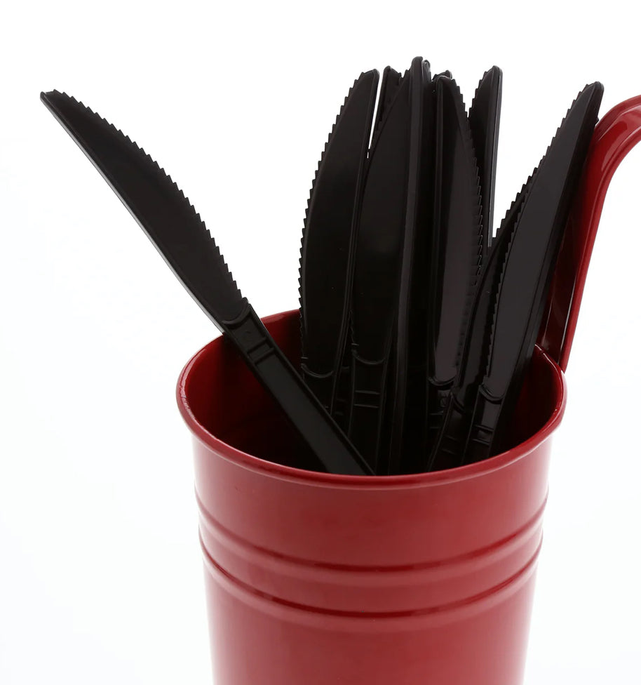 Cutlery Kit, PP, 2 Piece Black Heavy Weight (F,K), 1000 Kits