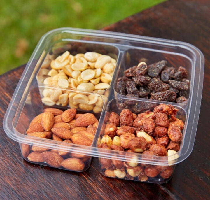 Greenware 16.7 oz Shallow 4-Compartment PLA Compostable Container – 300 pcs