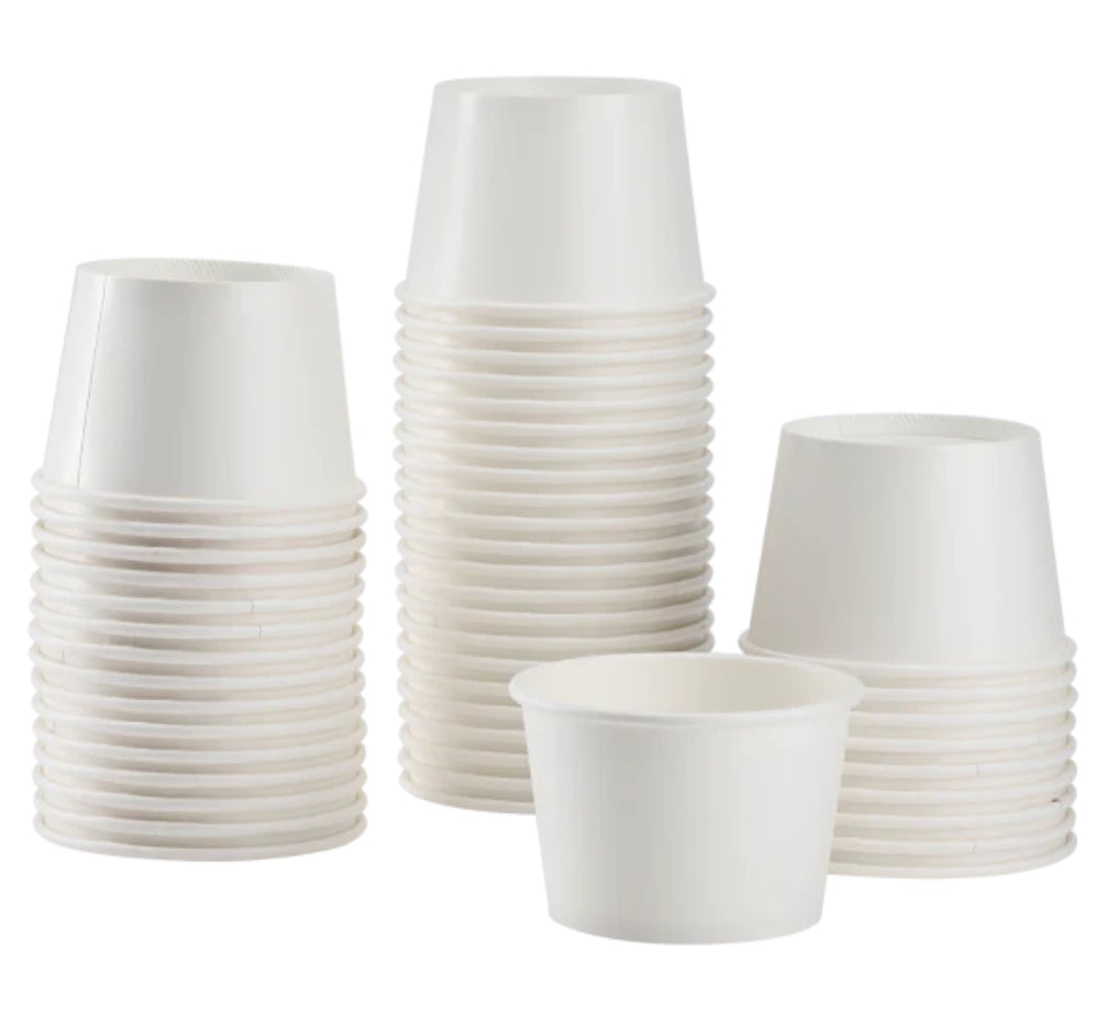 12oz Double Poly Paper Hot/Cold Food Cups (100mm), White - 1,000 pcs