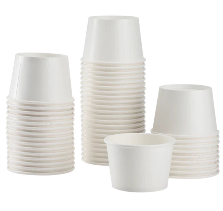 12oz Double Poly Paper Hot/Cold Food Cups (100mm), White - 1,000 pcs