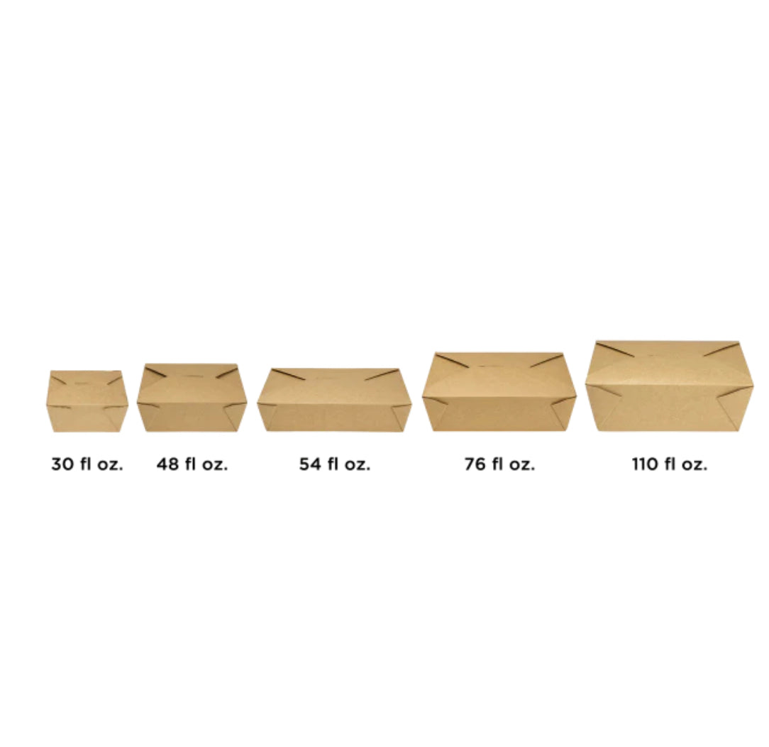 Fold-To-Go Boxes #1, 30 fl oz, Kraft - 450 pcs