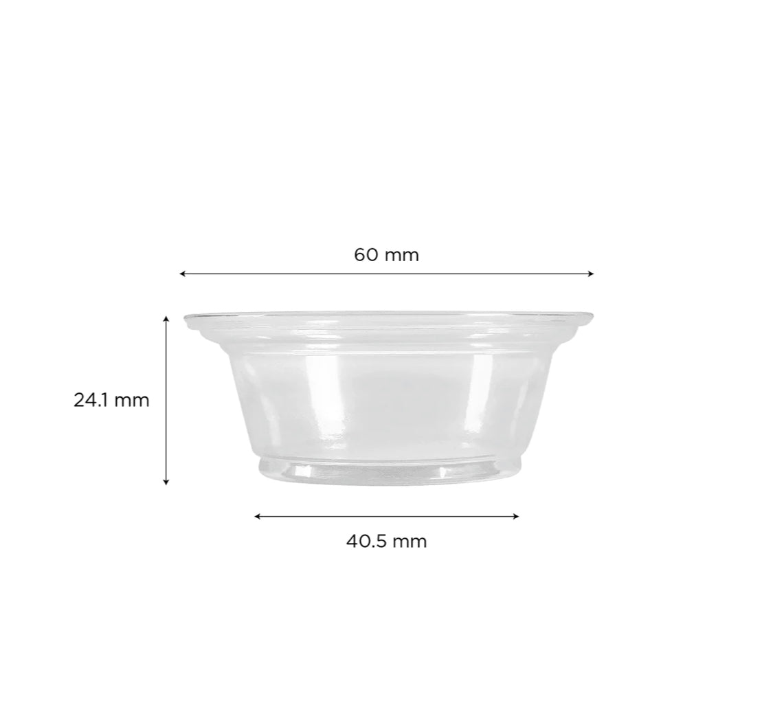 Tazas de porciones de 1 oz de sentadilla, plástico PP, transparente - 2,500 PCS