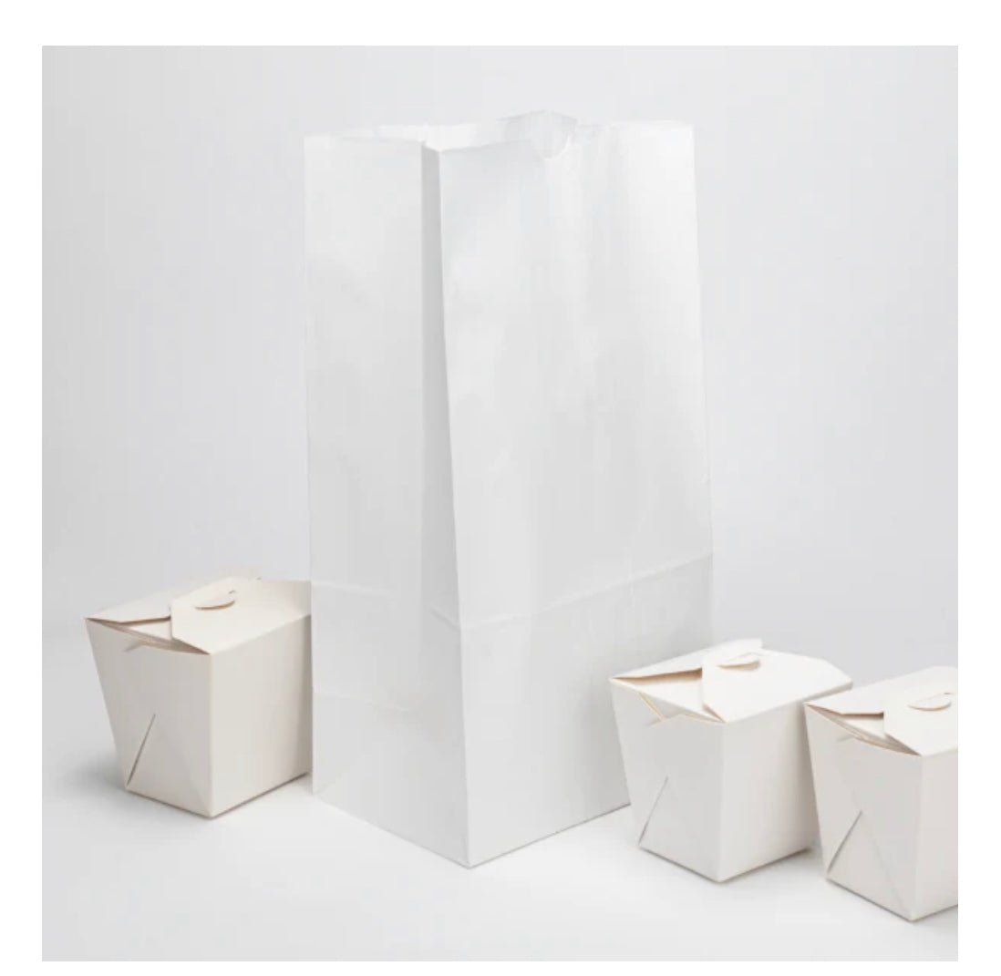 Bolsa de papel, 20 lb, blanco - 500 pcs