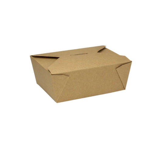 Fold-To-Go Boxes #3, 76 fl oz, Kraft - 200 pcs