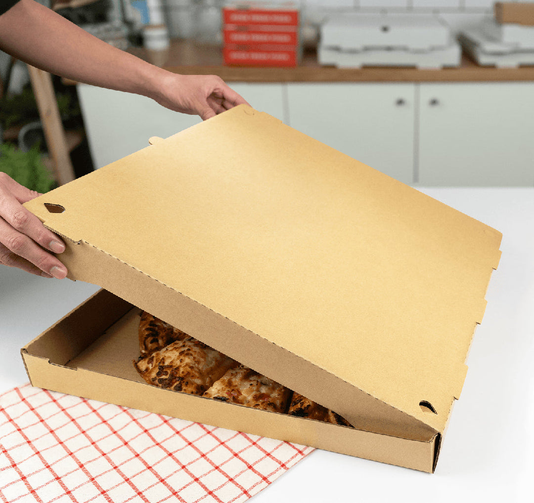 Corrugated Pizza Box, 18''x18''x2'', Kraft - 50 pcs