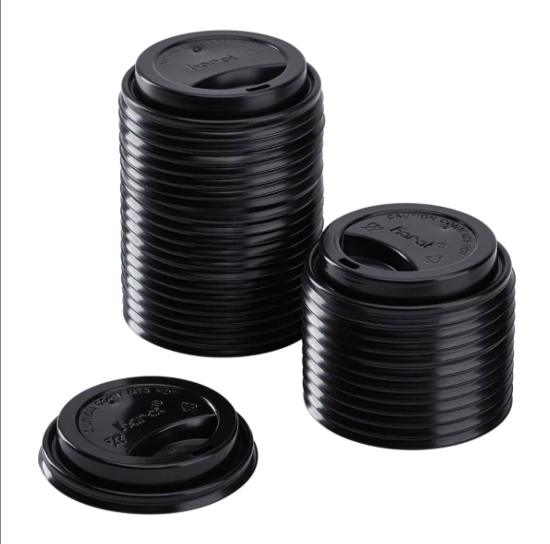 Dome Cup Lids for Hot Beverages, Fits 10-24oz, 3.5" , Black - 1000 Pcs