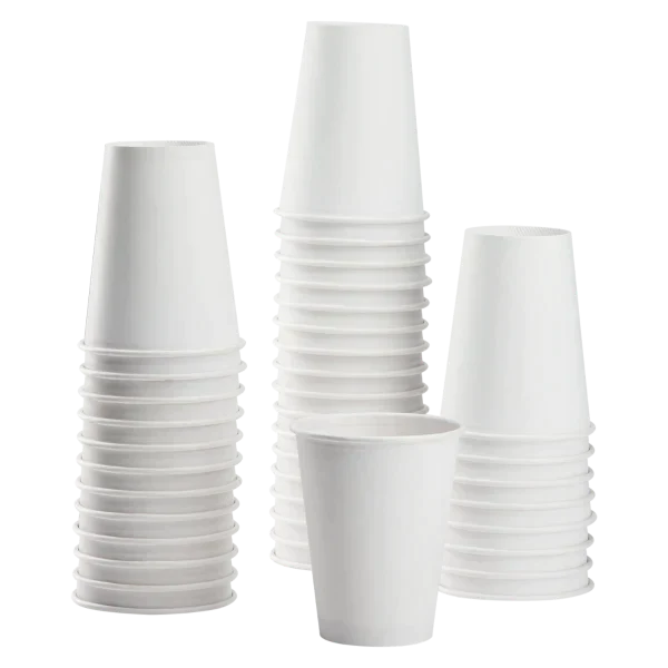 Cups for Hot Beverages, 12oz, 3.5" , White, Paper - 1000 Pcs