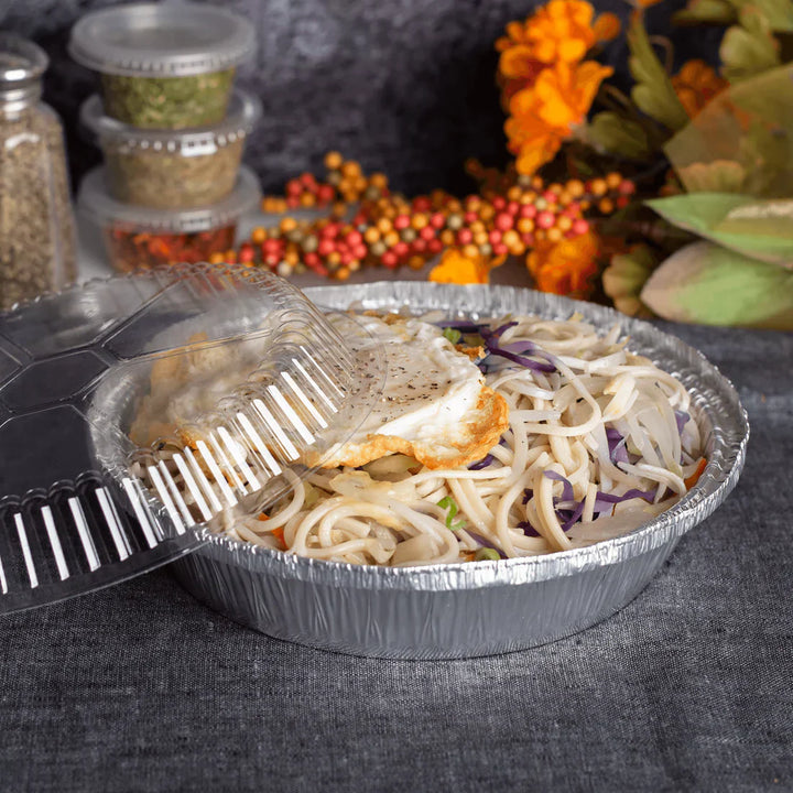 7" Round Aluminum Heavyweight Foil Containers - 500 Pieces