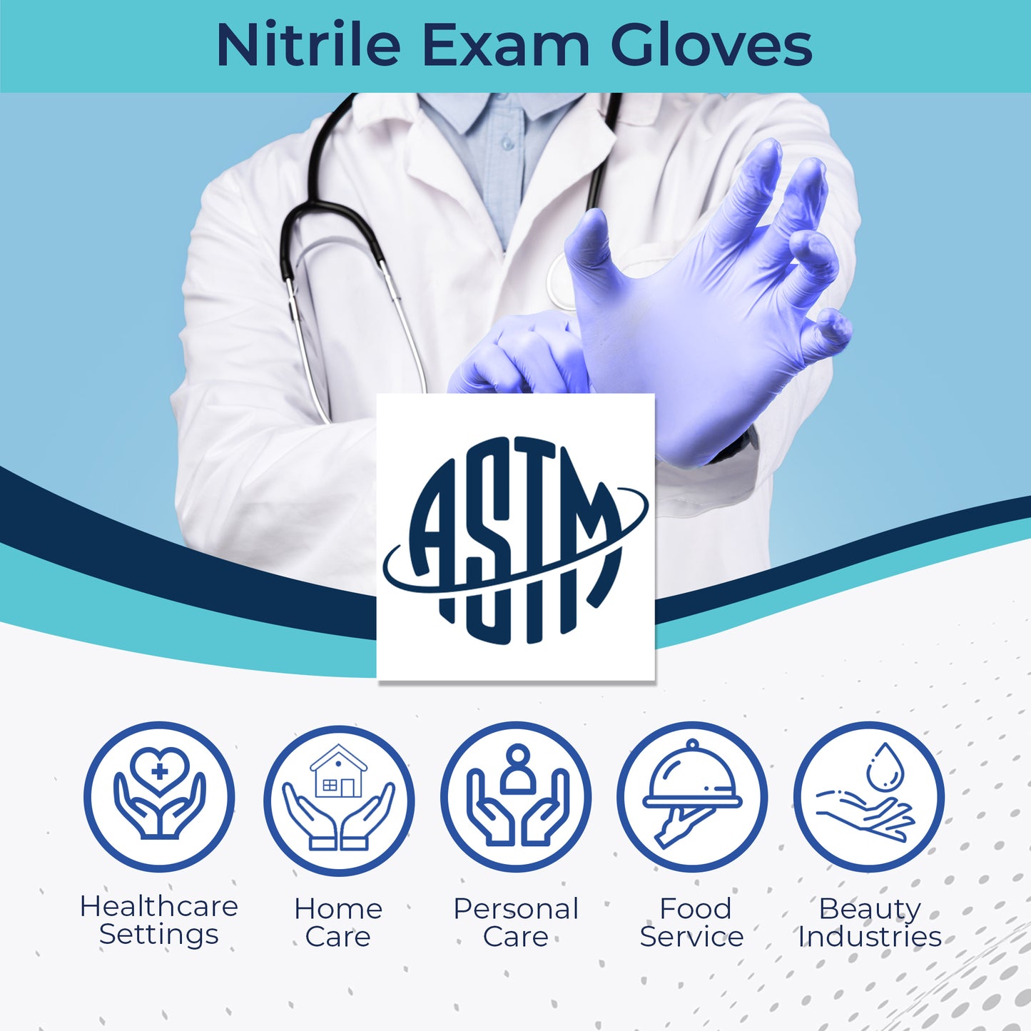 Guantes de examen de nitrilo de 4.3mil intco touchflex