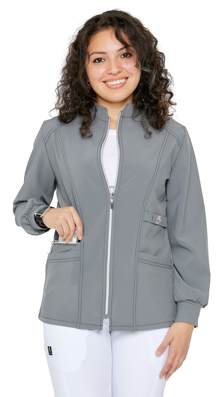 Women's Stretch Zipper Warm Up Uniform Jacket