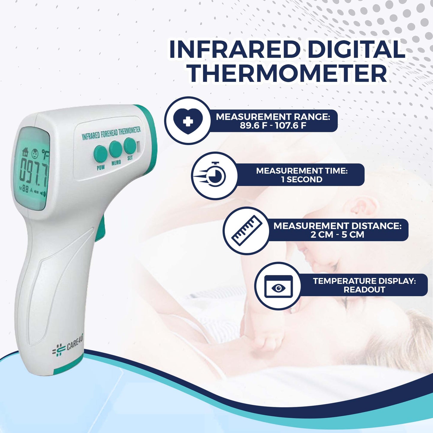 Infrared Thermometer Thermal No-contact Forehead Thermometer