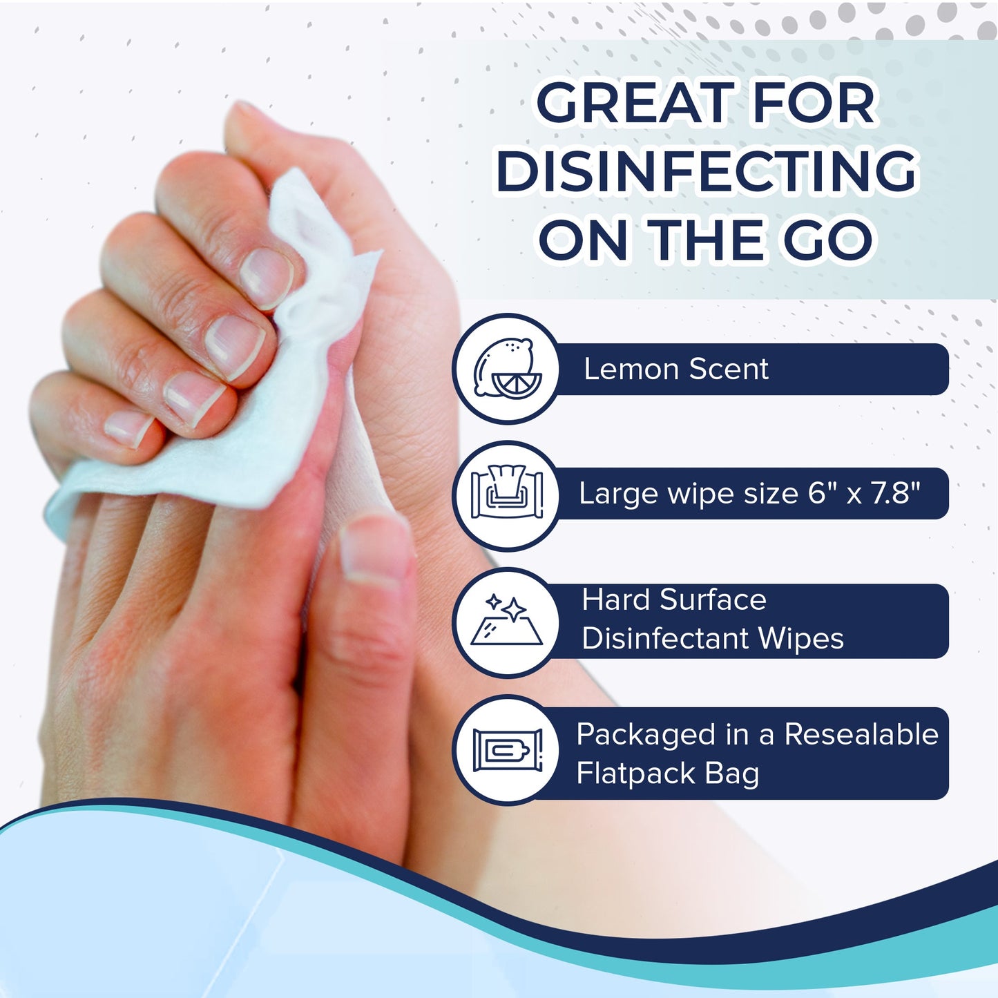 Disinfecting Wipes EPA List N | 2 Packs of 80