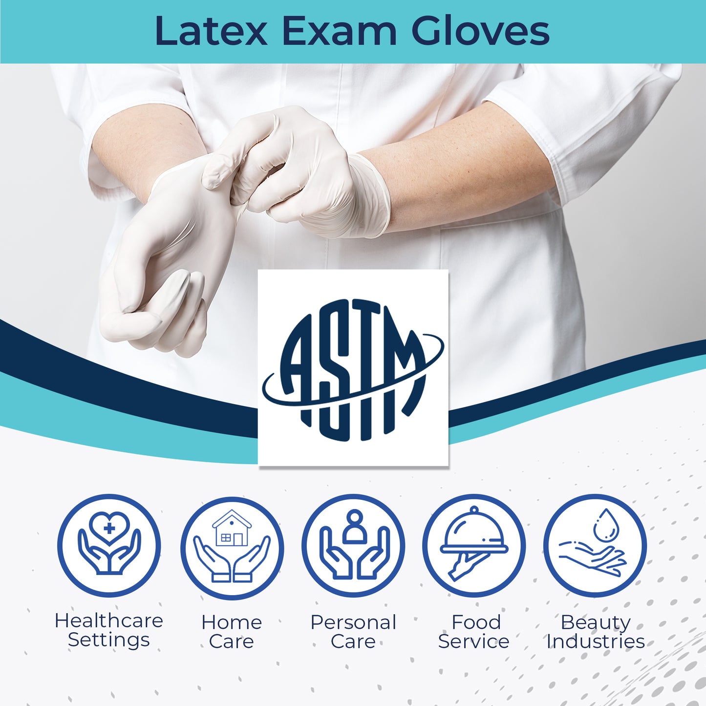 Latex Exam Gloves - Powder Free