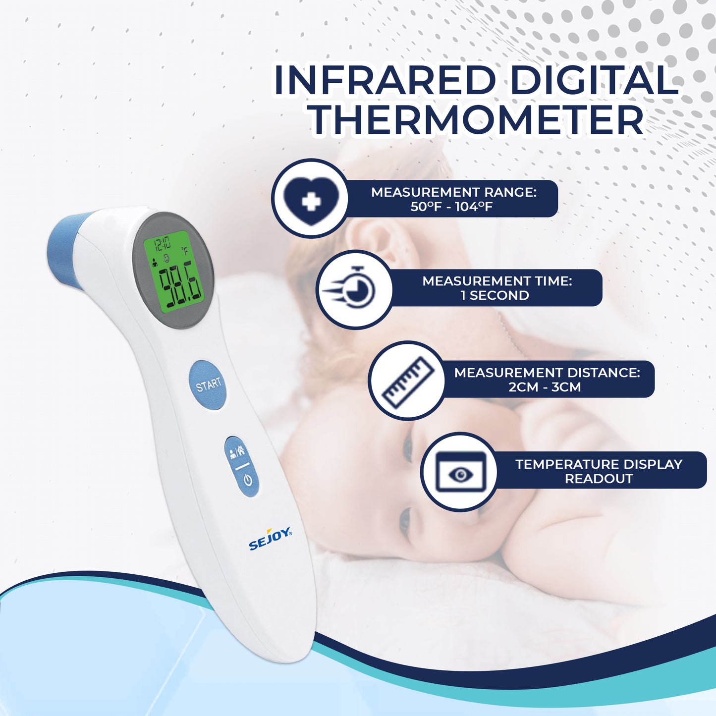 Infrared Thermometer Thermal Gun Scanner | Box of 1