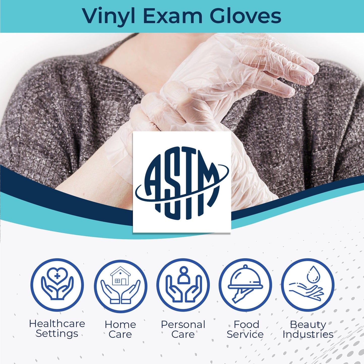 Cureguard Vinyl Exam Gloves